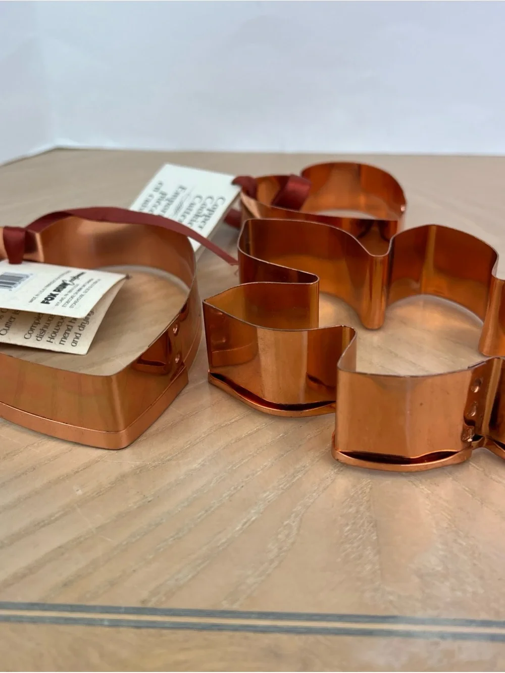 Copper Leaf and Heart Cookie Cutters - Set of 3